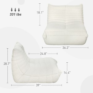 CAVINAS Teddy Bean Bag Chair with High-Density Foam,Plush Gaming Bean Bag Chairs for Adults,Lounge Chair Indoor for Bedroom,Living Room Furniture - 1 of 4