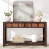 Coucheta 54" Long Console Table - Wooden Entryway Table with 2 Drawers & Open Shelf, Farmhouse Design for Behind Couch, Available in Finishes - 4 of 4
