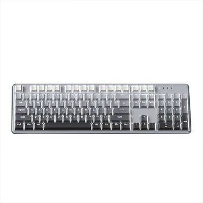 Mechanical keyboard, Gaming mechanical axis silent side engraving gaming office wired keyboard (grey)