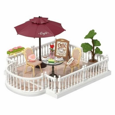 ROBOTIME 3D Puzzles DIY Miniature Dollhouse Accessories, Chic Cafe Terrace Building Set Toys Playset, Ornaments for Gift, Multicolored, 6"*6.4"*6"