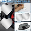 Anna-Kaci Heart-Shaped Blind Spot Mirror Set with Adjustable 360° Rotation for Clearer Side View - Silver - 4 of 4