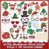 Aoibox 36pcs Christmas Photo Booth Props Set Christmas Party Decorations Selfie Accessories Fun Holiday Favors for Adults Office - 2 of 4