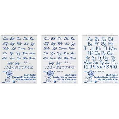 Pacon Chart Tablet Assortment, 24 x 32 Inches, White, 25 Sheets, Pack of 12