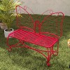 Vynxaria Butterfly Design Patio Benches - 48" Artistic Outdoor Seating for Garden and Yard - 4 of 4