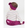 RuffleButts Baby Girls Ruched Bow Leggings - 4 of 4