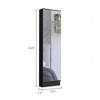 Vynxaria Modern Shoe Rack with Mirror - Single Door Cabinet, Five Adjustable Shelves, Black, Compact Design for Entryways - 4 of 4