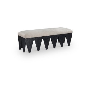 Meridian Furniture,Altair Velour Fur Fabric Bench - 1 of 4