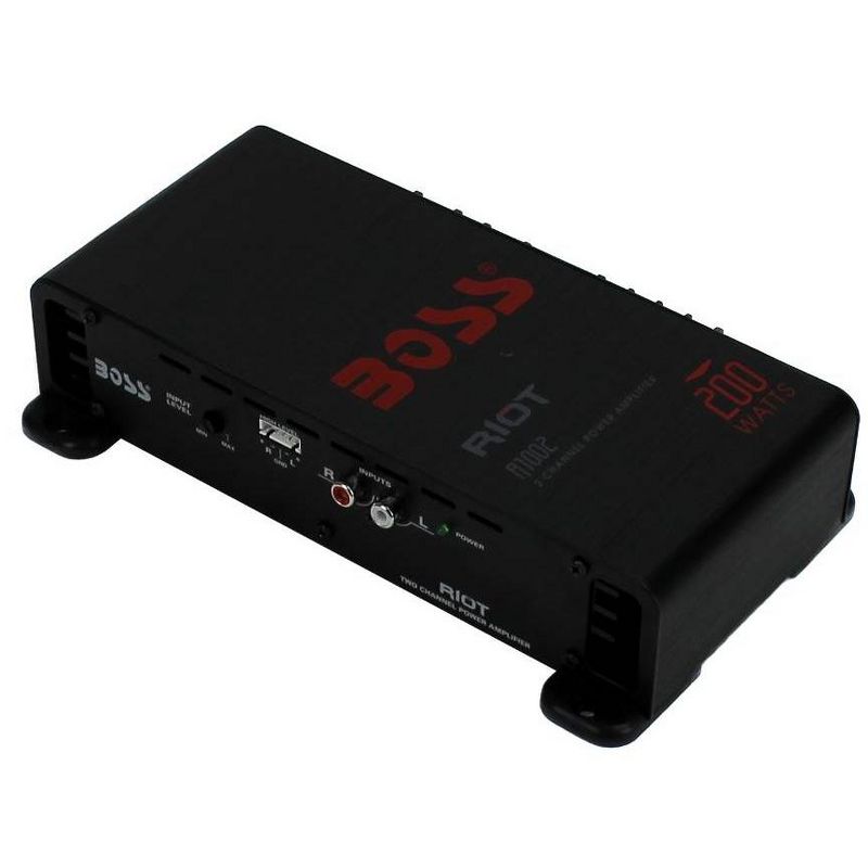 BOSS Audio Systems R1002 Riot 200 Watt 2-Channel Class A/B 2 Ohm Stable Full Range Car Audio High Output Power Amplifier, 2 of 7