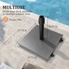 Pellebant 45lbs Patio Umbrella Base w/Wheels- Heavy Duty Outdoor Patio Market Umbrella Stand - 2 of 4