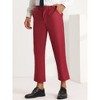 Lars Amadeus Men's Cropped Dress Pants Flat Front Solid Ankle-Length Trousers - 2 of 4