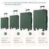 FURNIinspire Bag And Luggage Sets Hard Shell Luggage Set 6 Piece Suitcase Set, Expandable Lightweight Suitcases with Wheels, Green, 11.6"*18.5"*29.5" - 3 of 4