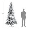 TopComfy Christmas Tree Stand 9 Foot Pine Snow Flocked Tree with Cedar Branches for Holiday Decor, Green, 51.3"*51.3"*106.3" - 3 of 4