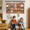 5-Section Classroom Coat Locker, 15 Cubbies with Anti-tip Anchors, Daycare Cubby with 4 Casters, 5 Hooks, 2 Boxes, for Home School Kindergarten - 4 of 4