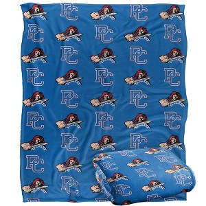 Presbyterian College Logo Pattern Silky Touch Blanket White 50x60 - 1 of 4