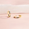 Girls' Jeweled CZ Huggie Hoop 14k Gold Earrings - In Season Jewelry - 4 of 4