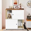 Cat Litter Box Enclosure for 2 Cats, Litter Box Enclosure with Double Room - 3 of 4