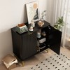 CLIHOME 31.5 in H MDF Indoor Furniture Freestanding Decorative Storage Cabinet - 3 of 4