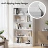 Lycvki 60 inch White Wood 5 Shelf Bookcase - 4 of 4