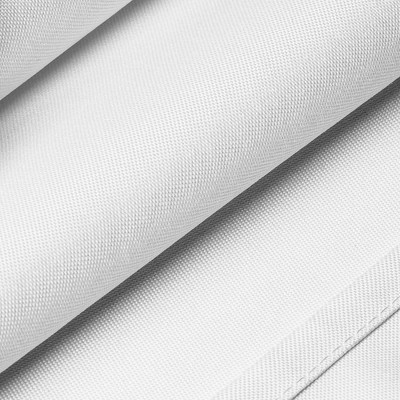 White Round 120-Inch Polyester Fabric Tablecloth