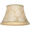 Springcrest Set of 2 Bell Print Lamp Shades Ivory Brocade Large 10" Top x 17" Bottom x 11" High Spider Harp and Finial Fitting - 3 of 4