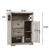 Farmhouse Storage Cabinet with 2 Drawers & Adjustable Shelves - 2 of 4