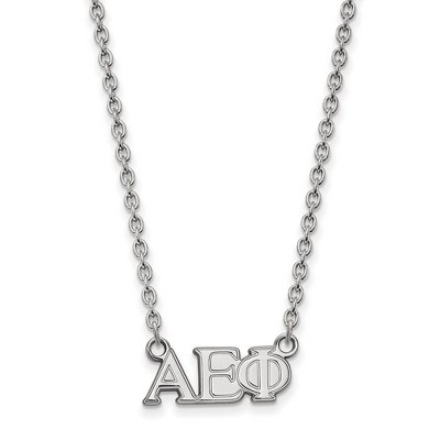 Black Bow Jewelry Sterling Silver Alpha Epsilon Phi Greek Life Necklace 18 Inch