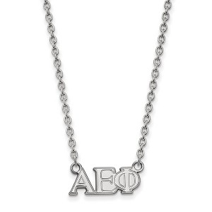 Black Bow Jewelry Sterling Silver Alpha Epsilon Phi Greek Life Necklace 18 Inch - 1 of 4