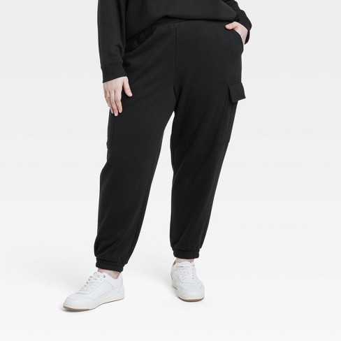 Women's High-rise Wide Leg French Terry Sweatpants - Wild Fable™ Black Xxl  : Target