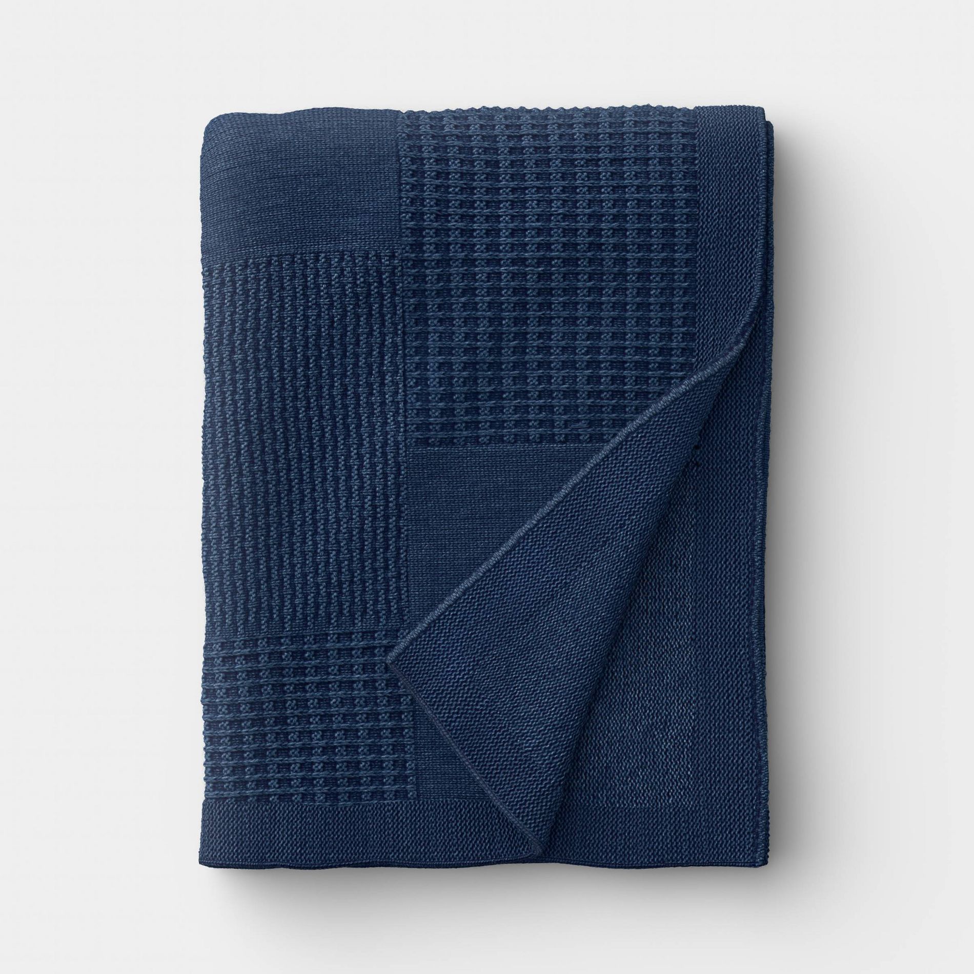 50"X 60" Washed Knitted Throw Blanket Blue - Threshold™