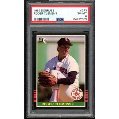 Roger Clemens Rookie Card 1985 Donruss #273 PSA 8