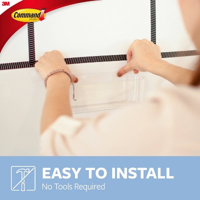 Large Clear Plastic Collapsible Wall Organizer with Strips