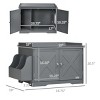 33'' Farmhouse Cat Litter Box Furniture Hidden Enclosure,Large Covered Litter Cabinet with Magnetic Doors And Shelves-LAOTIES - 3 of 4