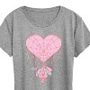 Women's - Marvel - Spider-man Valentine Heart Web Short Sleeve Graphic T-Shirt - 2 of 4