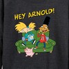 Women's - Hey Arnold! - Arnold, Gerald, and Abner Lightweight French Terry Wide Neck Long Sleeve Shirt - 2 of 4