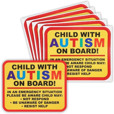 6-Pack Autism Awareness Sticker Decal, Waterproof Vinyl, Apply Window Car Vehicle Truck Van, 5x4