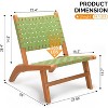VINGLI Wooden Outdoor Chair, All-Weather Patio Seat with PE Woven Fabric, Adirondack Chair for Lawn, Balcony, Deck - 3 of 4