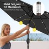 Sonkuki 7.5 ft Outdoor LED Solar Lighted Patio Market Umbrella w/ Push Button Tilt - 3 of 4