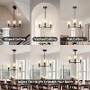 3-Light Chandelier for Dinning Room Kitchen Farmhouse Chandelier with Clear Glass - 2 of 4