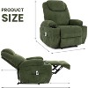 Recliner Chair,Electric Corduroy Space-Saver w/ 2 Side Pockets & USB Charger - For Adults, Tool-Free Assembly, Modern Design - 3 of 4