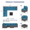 7-Piece Wicker Patio Sofa Set, Outdoor Sectional Couches with Coffee Table and Cushions for Garden and Porch - 2 of 4