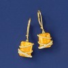 Ross-Simons 6.25 ct. t.w. Citrine and .12 ct. t.w. Diamond Drop Earrings in 14kt Yellow Gold - 3 of 4