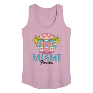 Women's - Instant Message - Miami Florida Graphic Racerback Tank - 1 of 4
