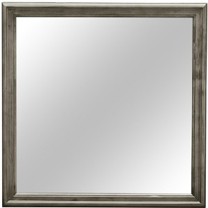 Passion Furniture 38 in. x 38 in. Classic Square Wood Framed Dresser Mirror - 1 of 4