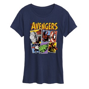 Women's - Marvel - Avengers Grid Retro Short Sleeve Graphic T-Shirt - 1 of 4
