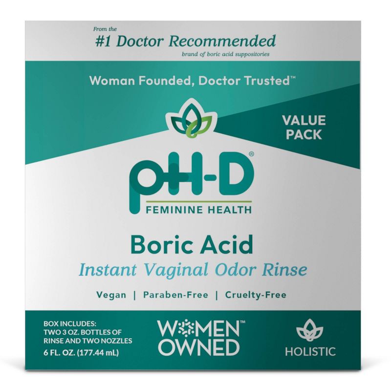 pH-D Feminine Health Boric Acid Instant Rinse - 2pk, 1 of 8