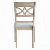 Royal Hampton Side Dining Chair Set of 2, Designer Bone White, Beige Linen - 4 of 4