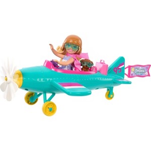 Barbie Chelsea Can Be… Plane Doll & Playset, 2-Seater Aircraft with Spinning Propellor & 7 Accessories - 1 of 4