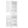 Akoasm 72.5 in. H Freestanding Bathroom Storage Cabinet with Double Doors and Adjustable Shelves-White - 4 of 4