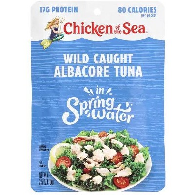 Chicken of the Sea, Wild-Caught Albacore, White Tuna in Water, 2.5 oz