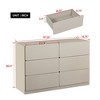 TIRAMISUBEST Gray 6-Drawer Mobile Dresser - Rolling Storage Cabinet with Wheels for Bedroom or Office - 3 of 4